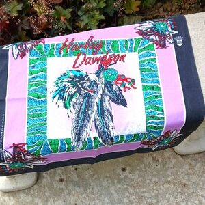 Harley Davidson Handkerchief Bandana Scarf Bald Eagle American Spirit Vintage